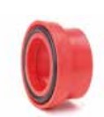 PORTABRIDAS PPR D90 (Italsan) CON JUNTA PLANA Termosoldable NIRON RED