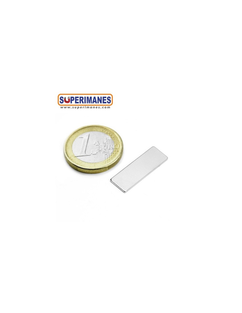Imán de neodimio bloque 25x8 alto 1mm B-25-08-01