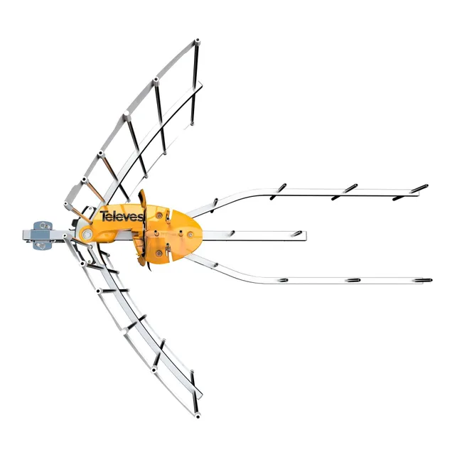 Antena serie ELLIPSE UHF (C21-48) G38dBi + alimentación colectivo