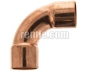 Codo COBRE 90° 1/4" H-H  A/C