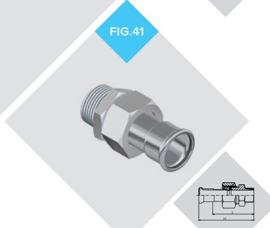 ENLACE 3 PIEZAS INOX 42-1 1/2" PRESS HM 