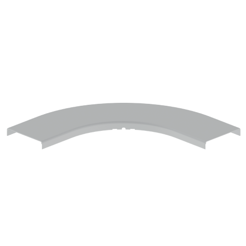 TAPA CURVA PLANA DE 90° GRIS RAL7035 600 U23X 