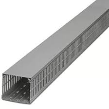 METRO CANALETA RANURADA PVC GRIS 60X60 MM