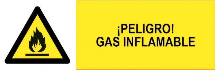 SEÑAL PELIGRO GAS INFLAMABLE