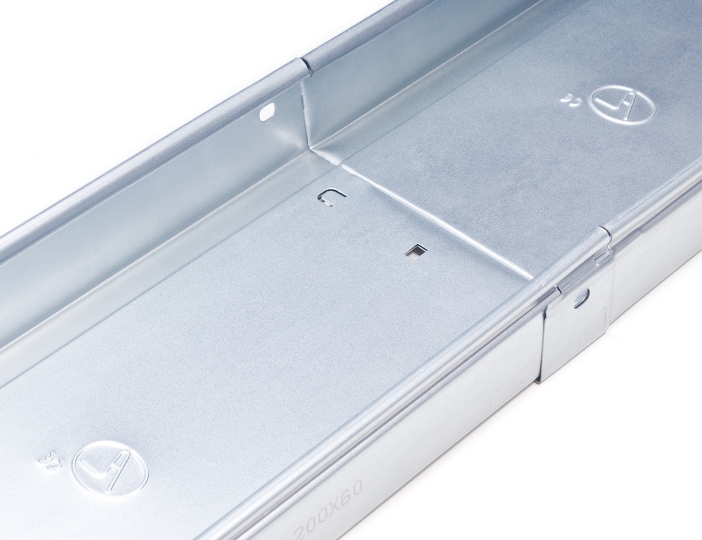 METRO BANDEJA METALICA 60x60 GALV.SENZ (3MTS)