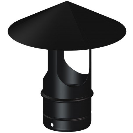 SOMBRERETE VITRIFICADO DINAK d80mm  PELLETS NEGRO