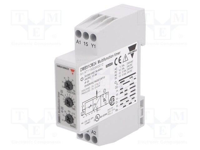 RELE TEMPORIZADO MULTIF DMB51CM24 24-240VAC CGAVAZZI