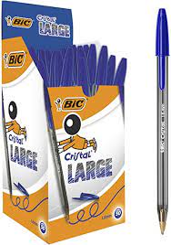 BOLIGRAFO AZUL CRISTAL BIC P/50ud