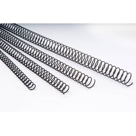 ESPIRAL PARA ENCUADERNAR METALICO A3 9mm E/100 NEGRO