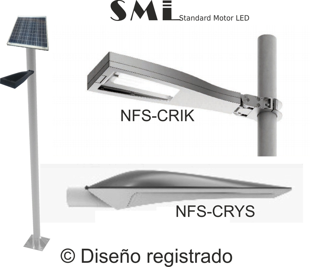 LUMINARIA NFS-iSOLAR-V1-B-40W-4000K-ZEBRA (PARA PASO PEATONALES)