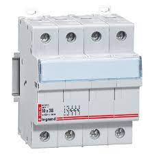 BASE PORTAFUSIBLE 10x38 3P+N LEGRAND 005848