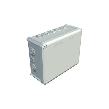 CAJA DERIVACION C/CONOS 240X190X95 GRIS CLARO,RAL 7035 POLIP