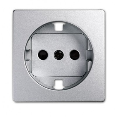 [EAC0384] TAPA ENCHUFE SCHUKO ALUMINIO FRIO DETAIL 82