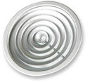 [VRE0155] DIFUSOR CIRCULAR CONO FIJO RAL9010 CON PUENTE DE MONTAJE DR50 10"