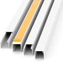 [ECN0336] Metro Canaleta autoadhesiva 1517BAD con tapa 15x17 blanco (2metros)