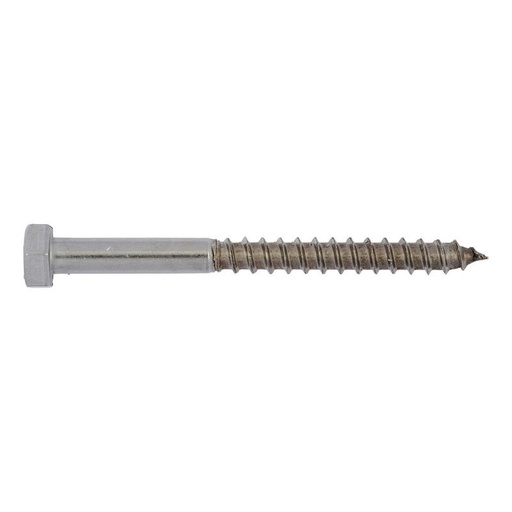 [FTO0886] TORNILLO HEXAGONAL M8x80mm ACERO MADERA DIN 571 A-4  (E 100ud)