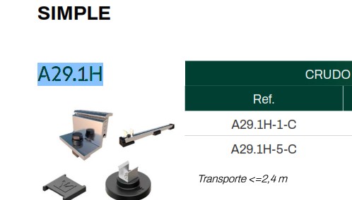 [SES0308]  LASTRE P/TRIANGULO A29-1H SUNFER