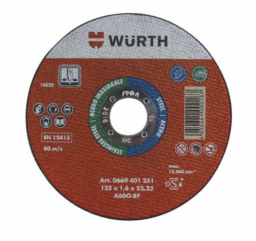 [FSI0004] DISCO DE CORTE SLIM D115X1MM (E 25ud) radial