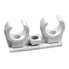 [FSO0858] ABRAZADERA DOBLE NYLON 16mm M6 BLANCA