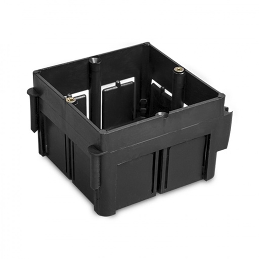 [ECU0027] CAJA MECANISMO UNIVERSAL 80X80 NEGRA PARA INTERIOR