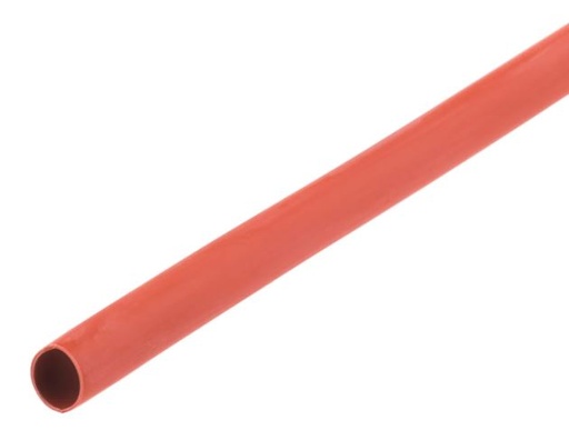 [EAC0330] METRO TUBO TERMORRETRACTIL 25, 4mm ROJO