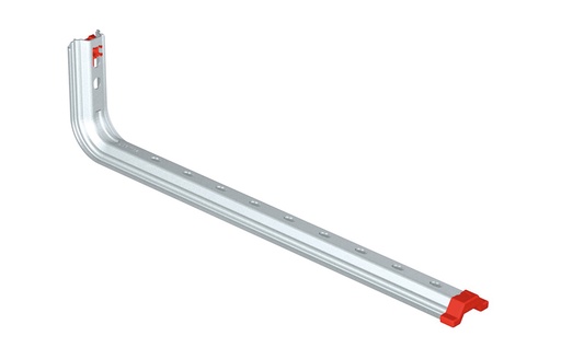 [ECN0299] SOPORTE OMEGA MULTIF. GALV.SENZ. (L)REJIBAND PARED 400 PG